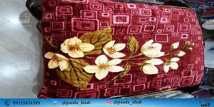 پتو لاله طرح زنبق | بازار فروش عمده پتو گل برجسته تک رنگ | پاندا