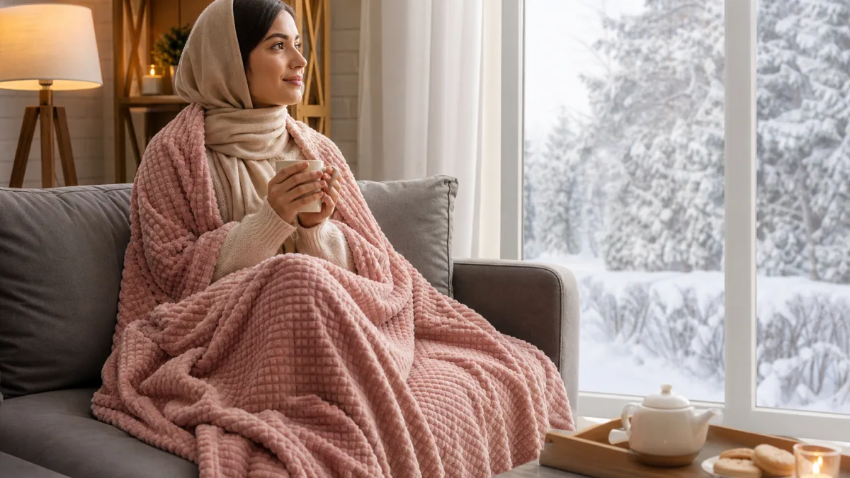 گرمای مناسب خانه با پتو پینترستی
