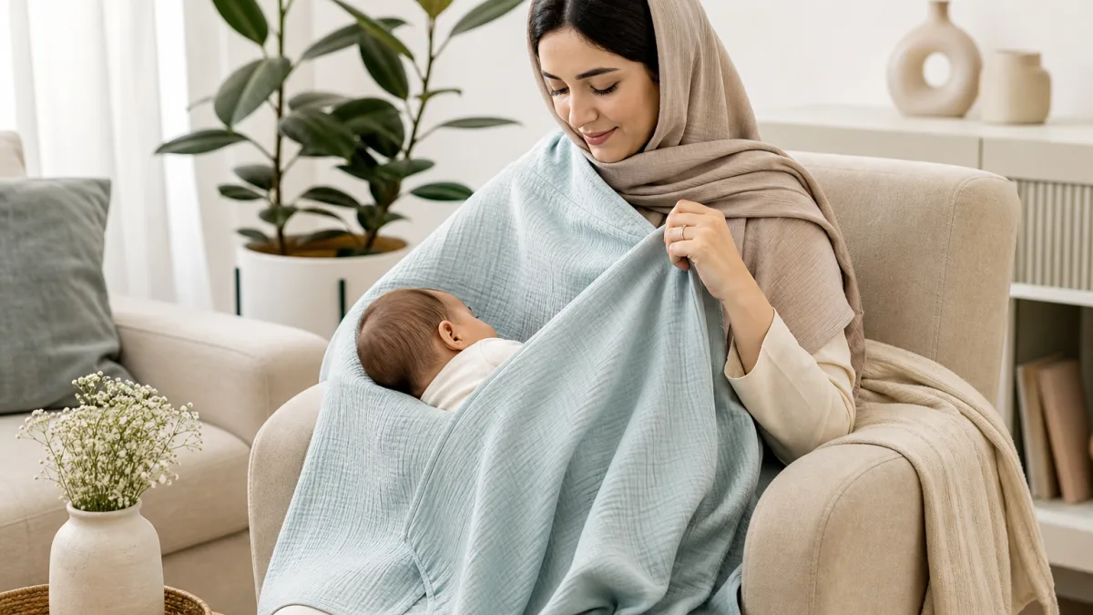 والدین و مهدکودک‌ها با پتو دورپیچ موسلین