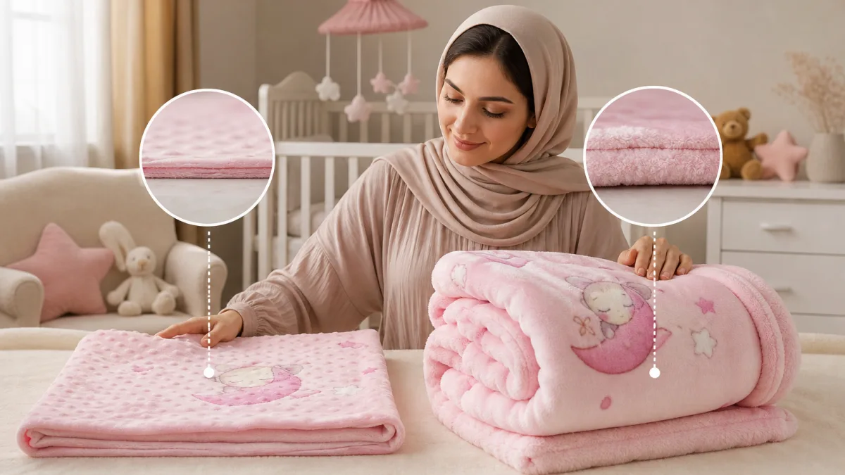 خرید پتو نوزادی دخترانه با معیار فنی